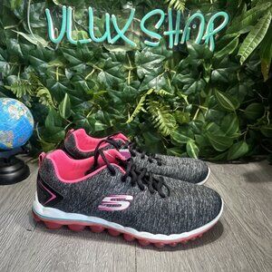 Skechers Sport Womens Skech-Air 2.0 Running Walking Shoes Size 11 Gray Pink